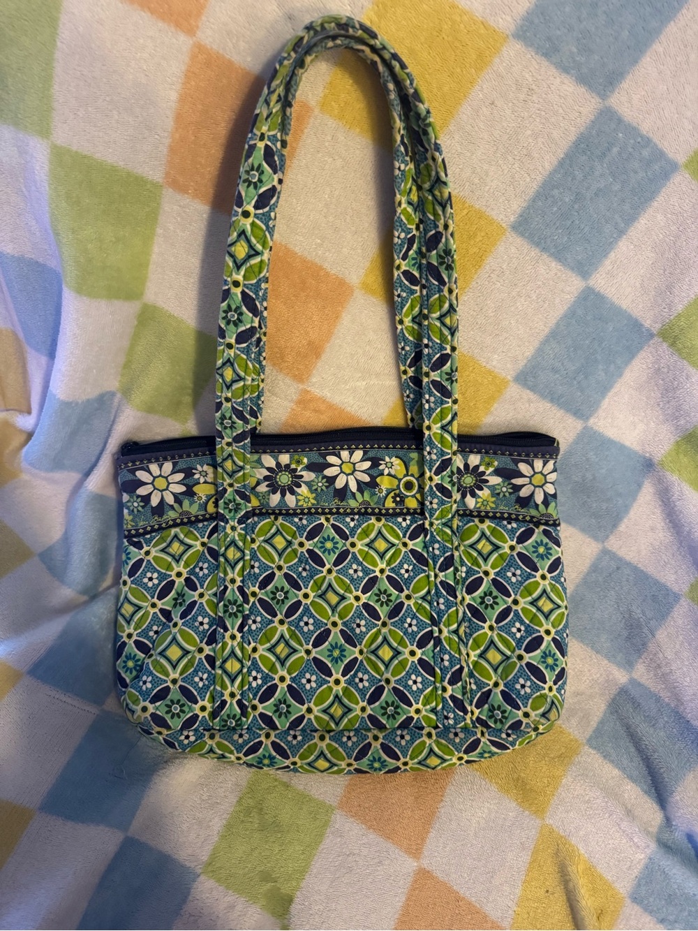 Ver Bradley Quilted Floral Pattern Tote Bag